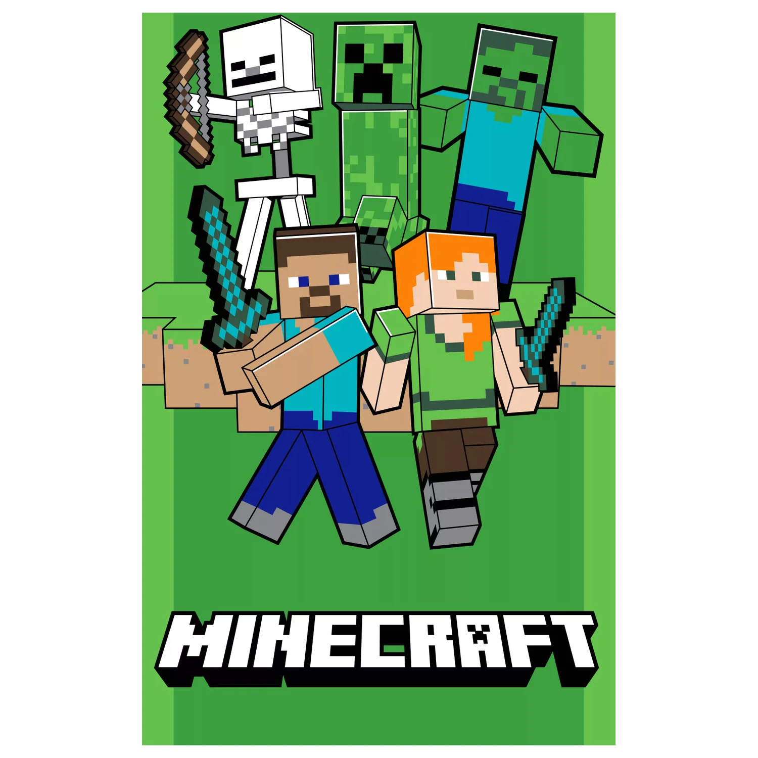 Minecraft Attack uterák 70x140cm produktová fotografia