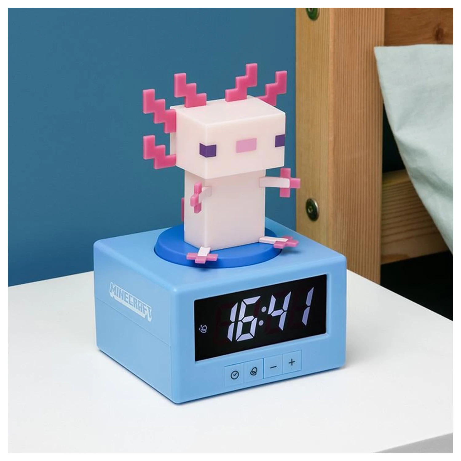 Minecraft Axolotl Ikona Lampa Budík 12cm produktová fotografia