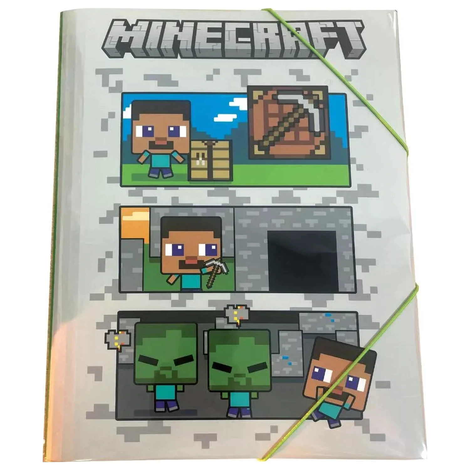 Minecraft Block World A4 elastický zakladač produktová fotografia