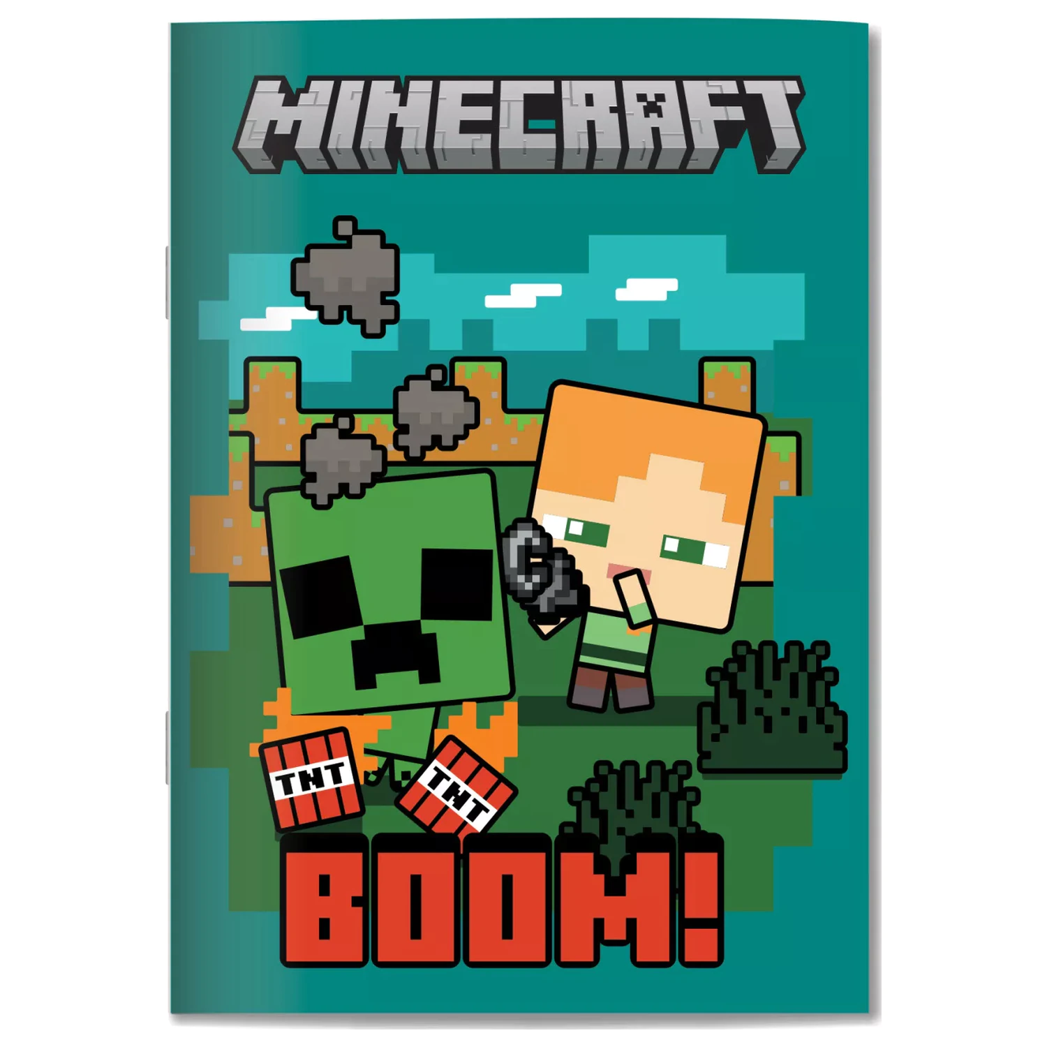 Minecraft Boom B/5 linajkový zošit 40 listov produktová fotografia
