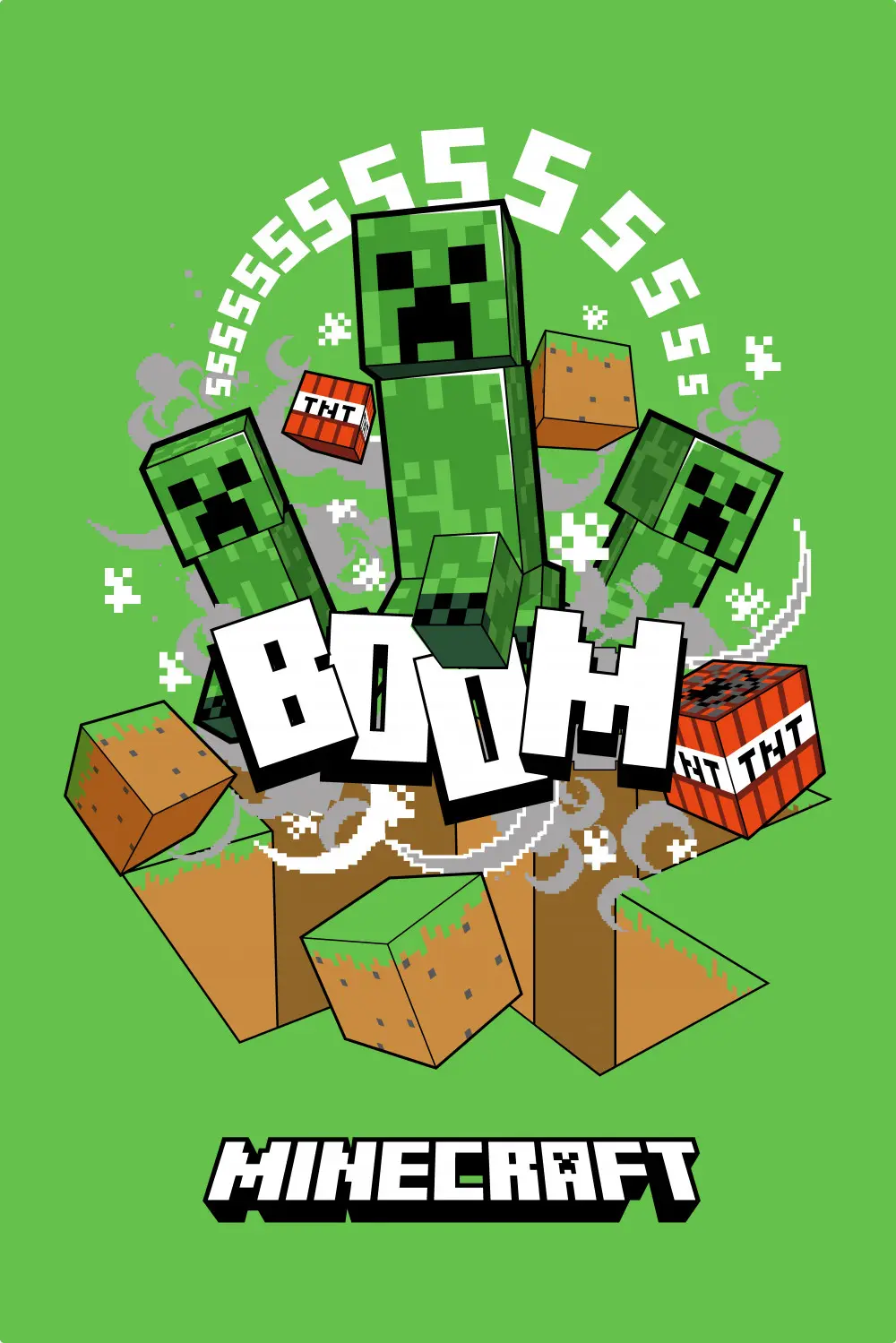 Minecraft Boom Creeper fleecová deka produktová fotografia