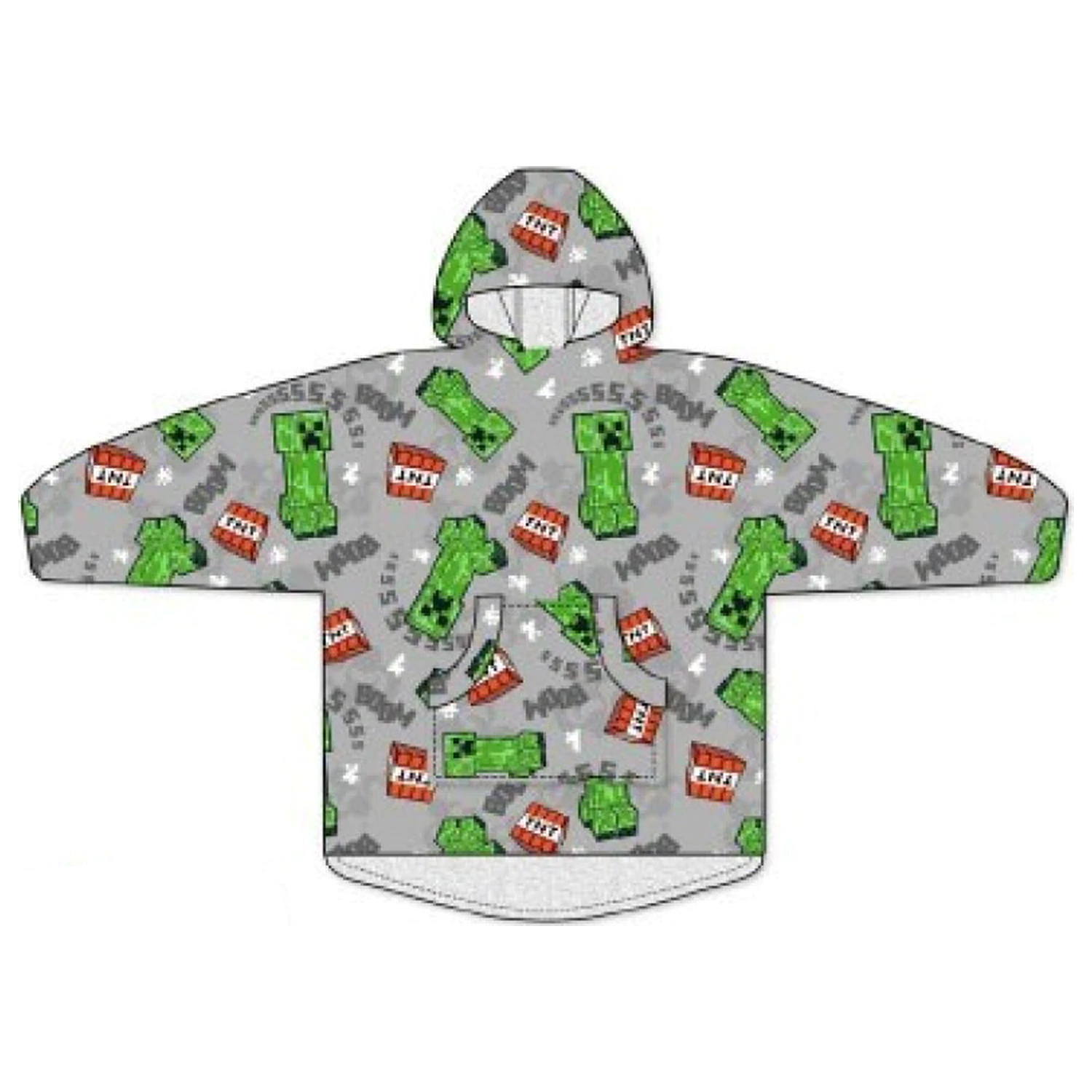 Minecraft Boom Adult Wearable Plyšová Fleecová Prikrývka, Pončo produktová fotografia