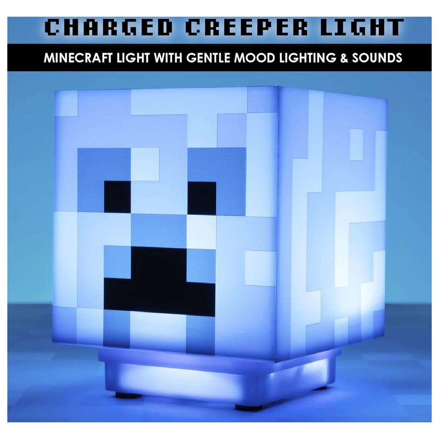 Minecraft Charged Creeper 3D zvuková lampa produktová fotografia