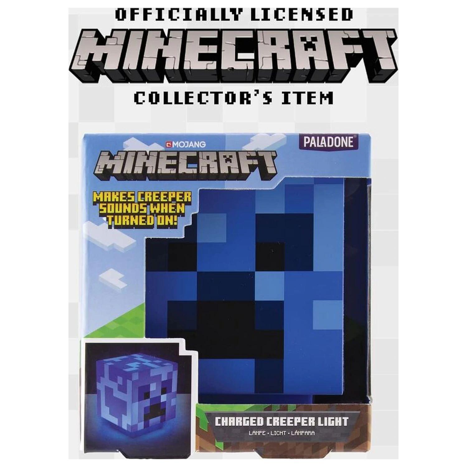 Minecraft Charged Creeper 3D zvuková lampa produktová fotografia