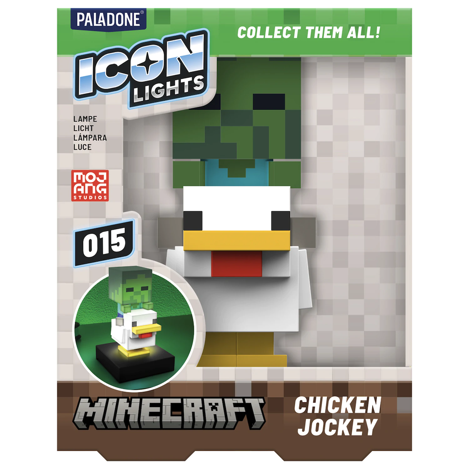 Minecraft Chicken Jockey Ikonická Lampa 11cm produktová fotografia