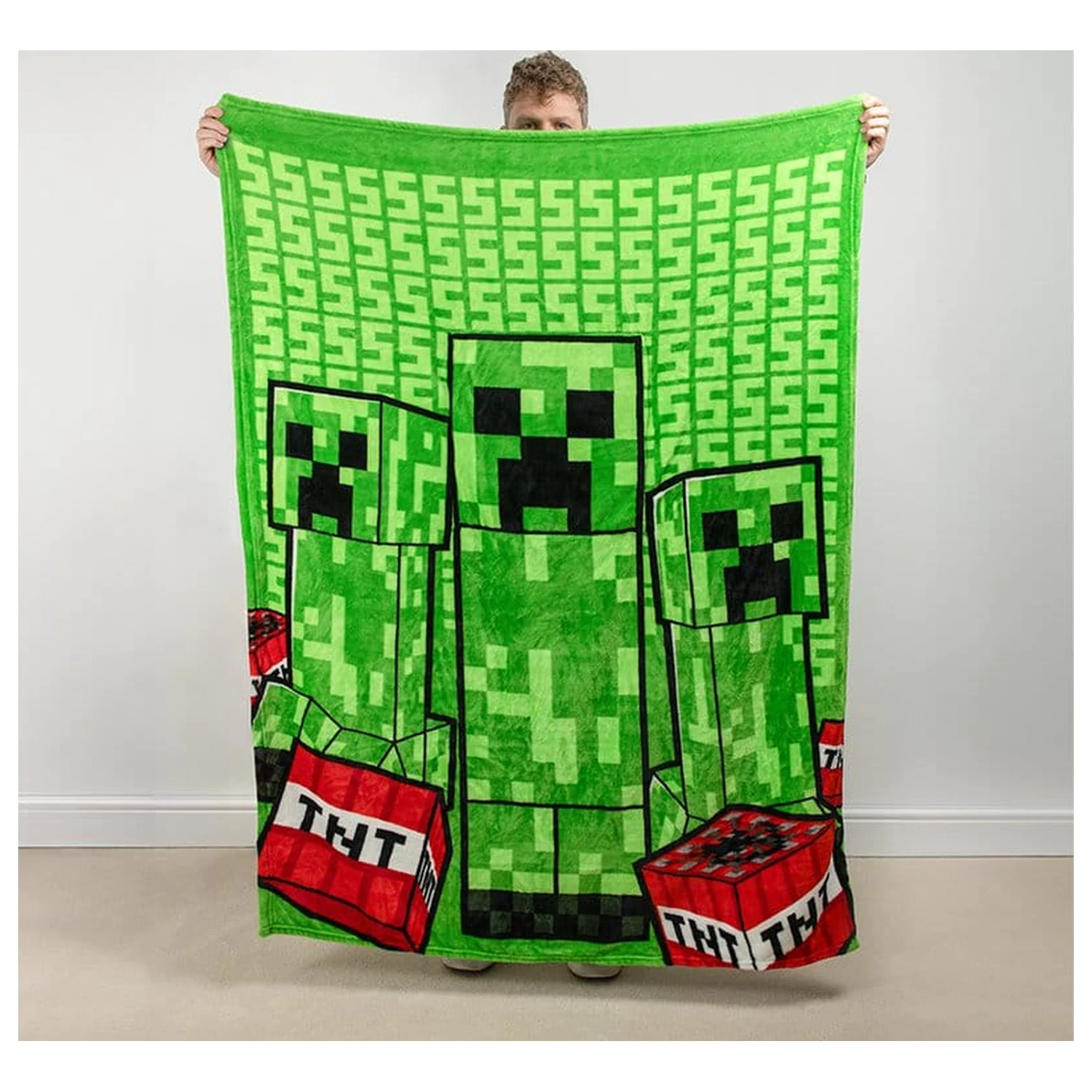 Minecraft Creeper vankúš a deka 2 v 1 skladacia 150 cm produktová fotografia
