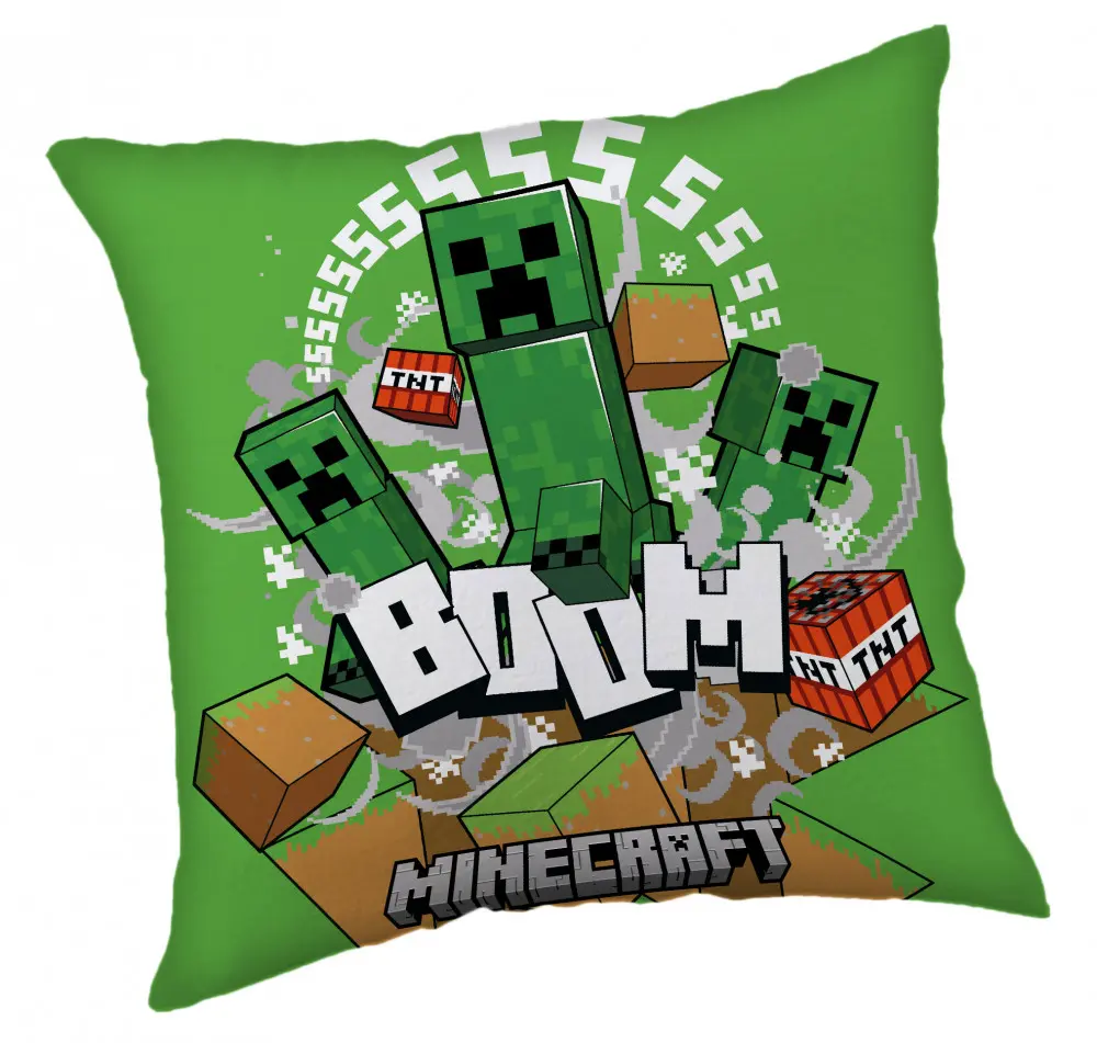 Minecraft Creeper Boom vankúš, dekoratívny vankúš 40*40 cm produktová fotografia