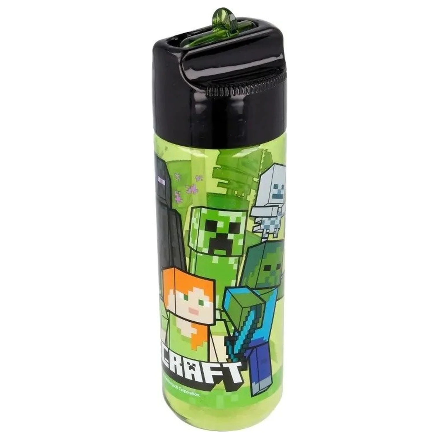 Minecraft Creeper Hydro tritan plastová fľaša so slamkou 540 ml produktová fotografia