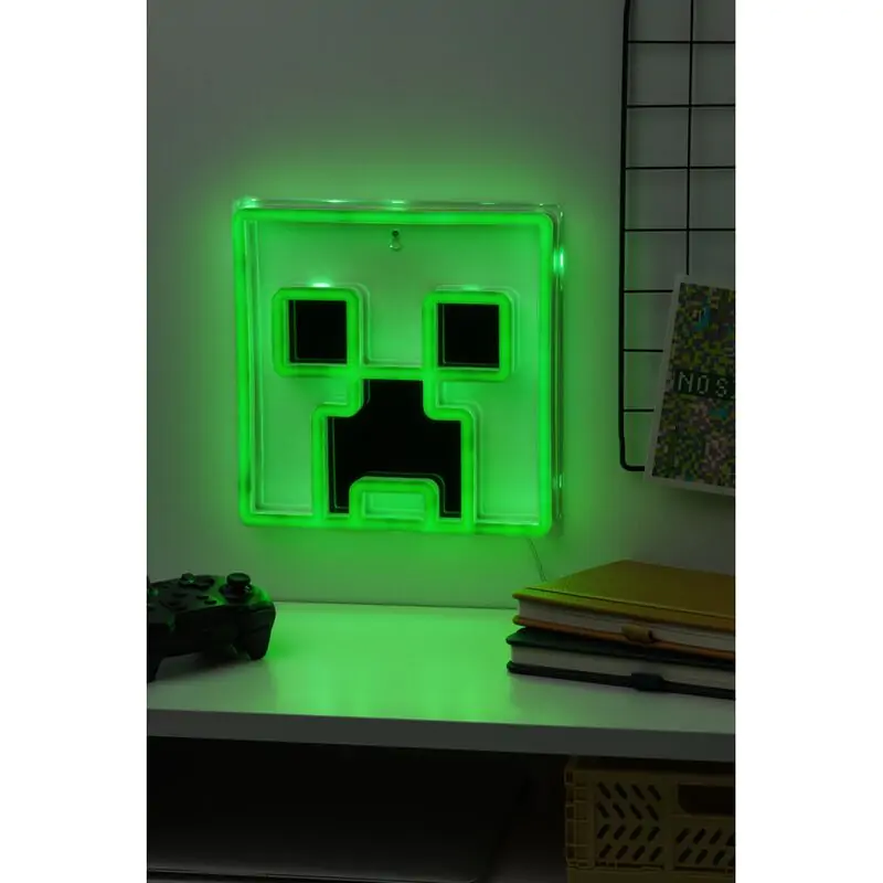 Minecraft Creeper LED nástenná lampa 25 cm produktová fotografia