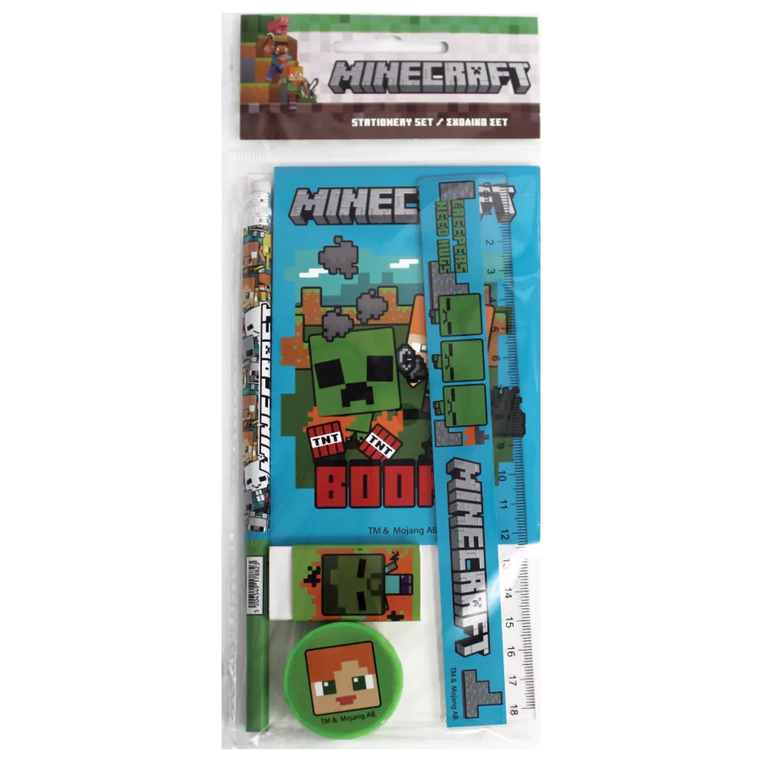 Minecraft Creepers Need Hugs Sada písacích potrieb - 5 kusov produktová fotografia
