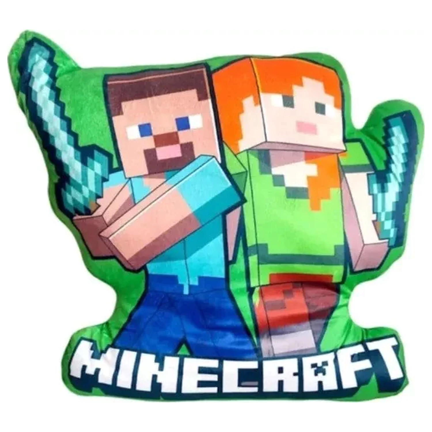 Minecraft Duo 3D tvarovaný vankúš, dekoračný vankúš 40 cm produktová fotografia