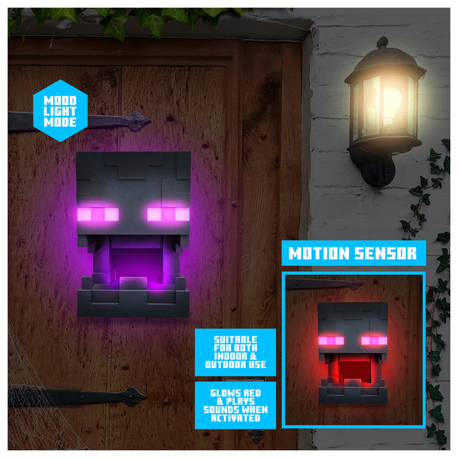 Minecraft Enderman maska s pohybovým senzorom a svetlom produktová fotografia