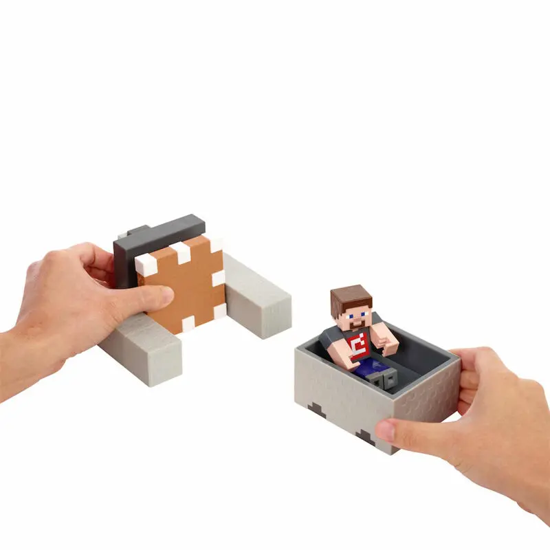 Minecraft Explosive Wagon Steve figurka 10 cm termékfotó