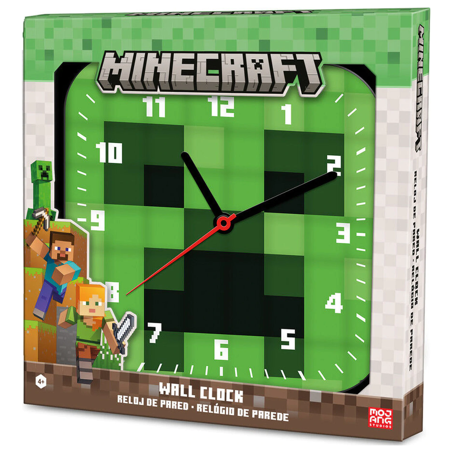 Minecraft nástenné hodiny produktová fotografia