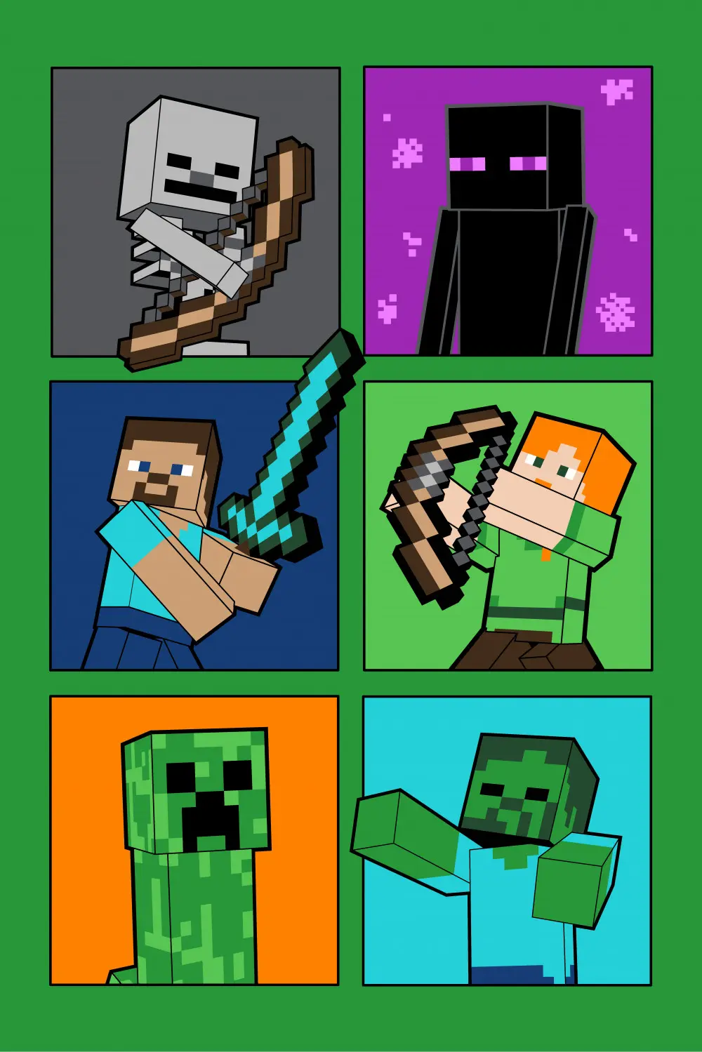 Minecraft Fight Badges fleecová deka 100*150cm produktová fotografia