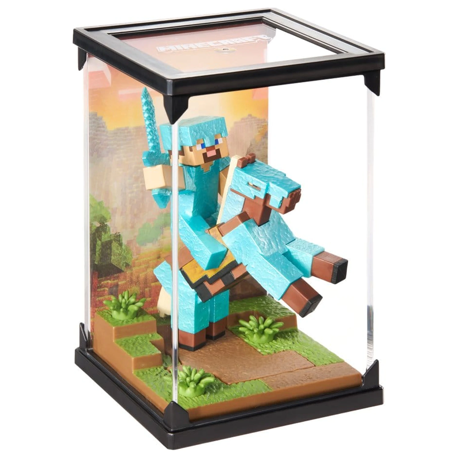 Minecraft Figure Diorama Diamond Armor Steve a kôň 18 cm produktová fotografia