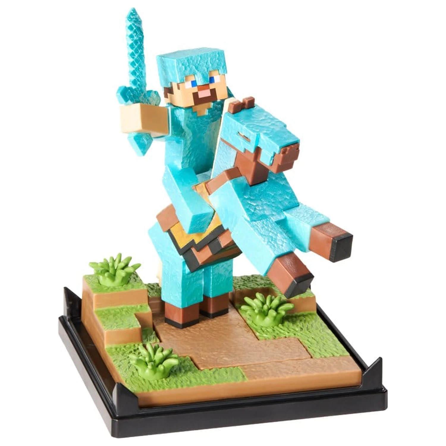 Minecraft Figure Diorama Diamond Armor Steve a kôň 18 cm produktová fotografia