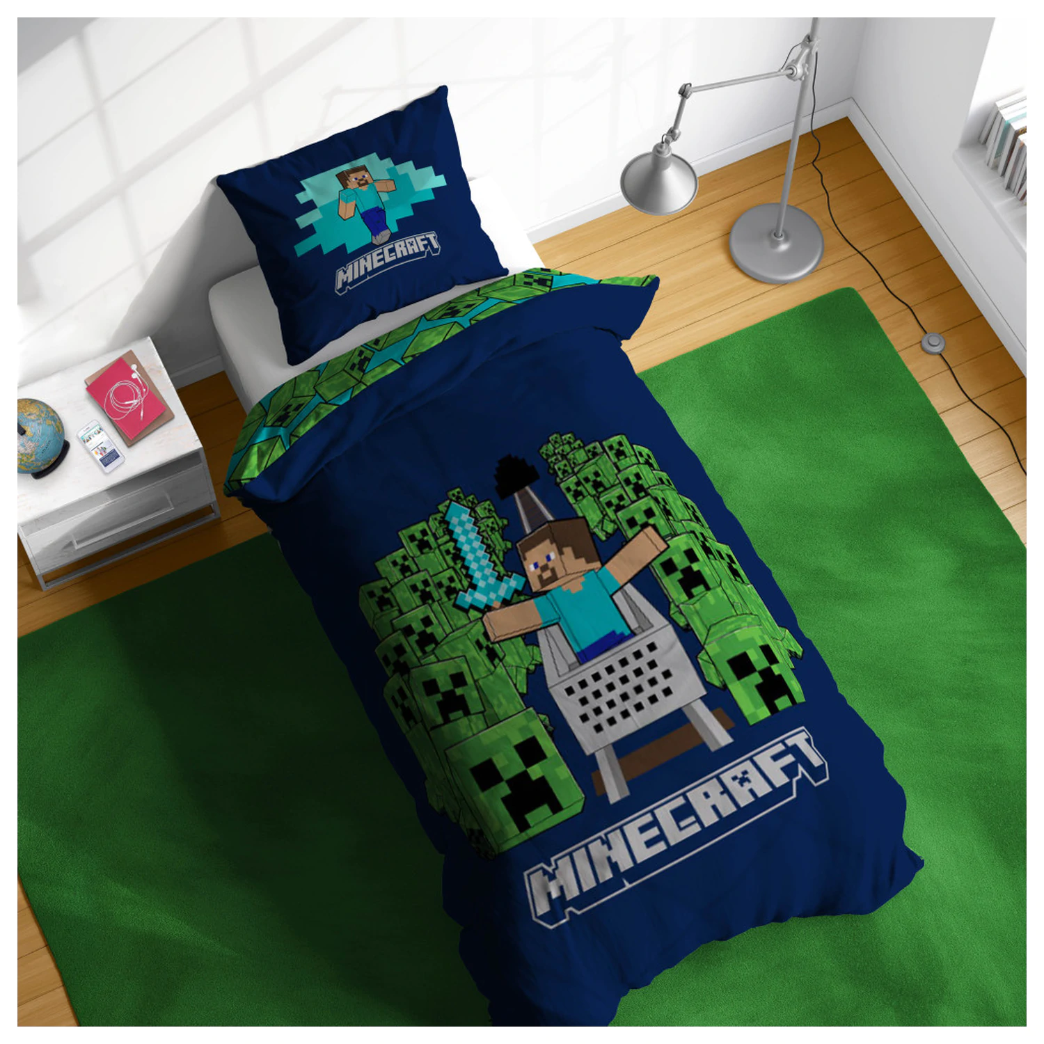 Minecraft Game Over Creepers obliečka na paplón produktová fotografia
