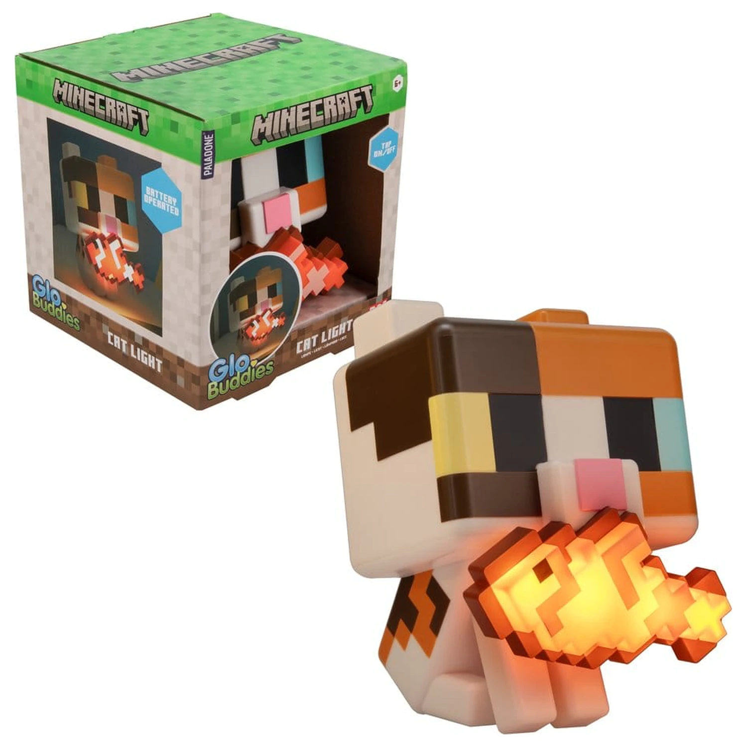 Minecraft GloBuddies Svetelná mačka 15 cm produktová fotografia