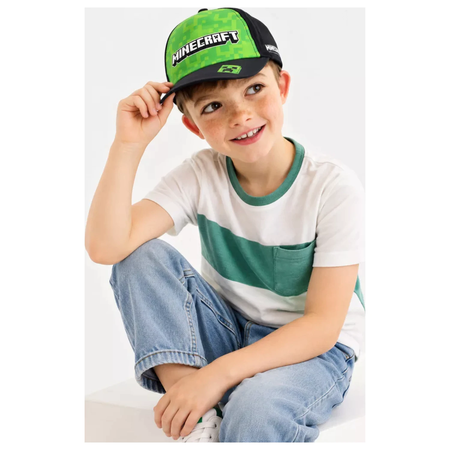 Minecraft Green Block detská baseballová čiapka 55 cm produktová fotografia