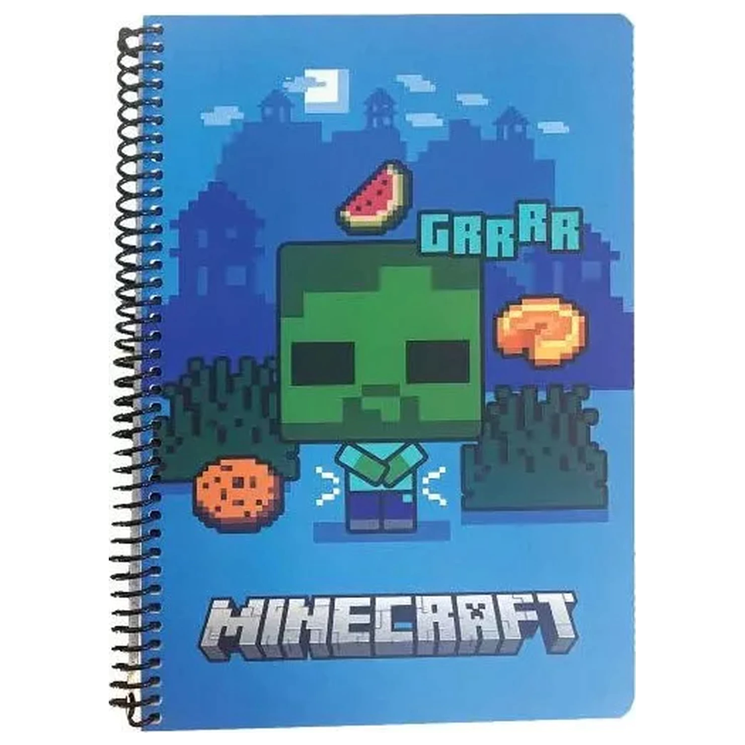 Minecraft Grrrr B/5 linajkový špirálový zápisník 70 listov produktová fotografia