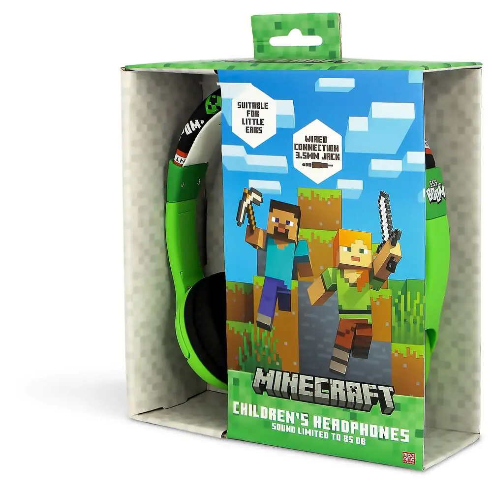 Minecraft detské slúchadlá produktová fotografia
