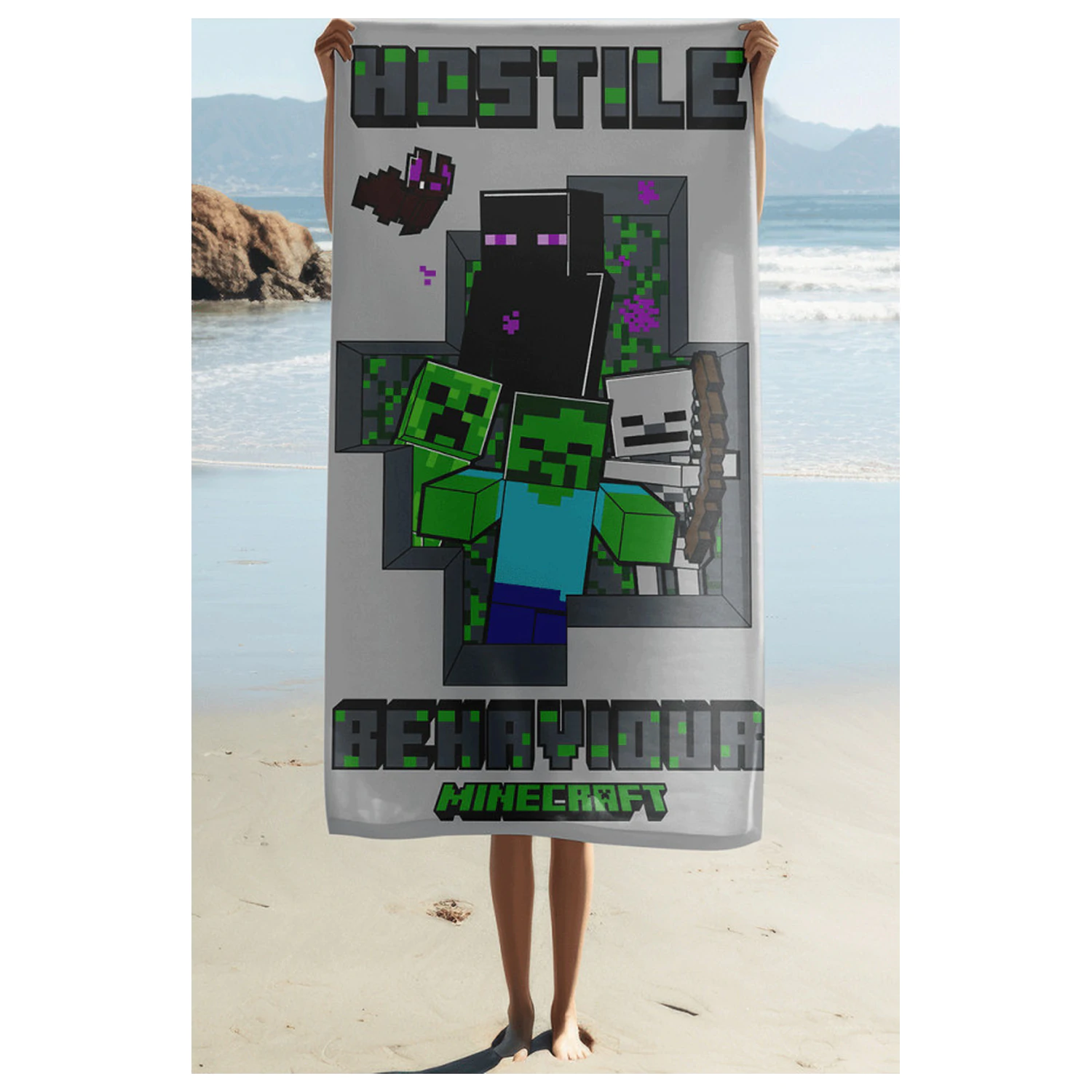 Minecraft Hostile Behavior uterák 70x140cm produktová fotografia