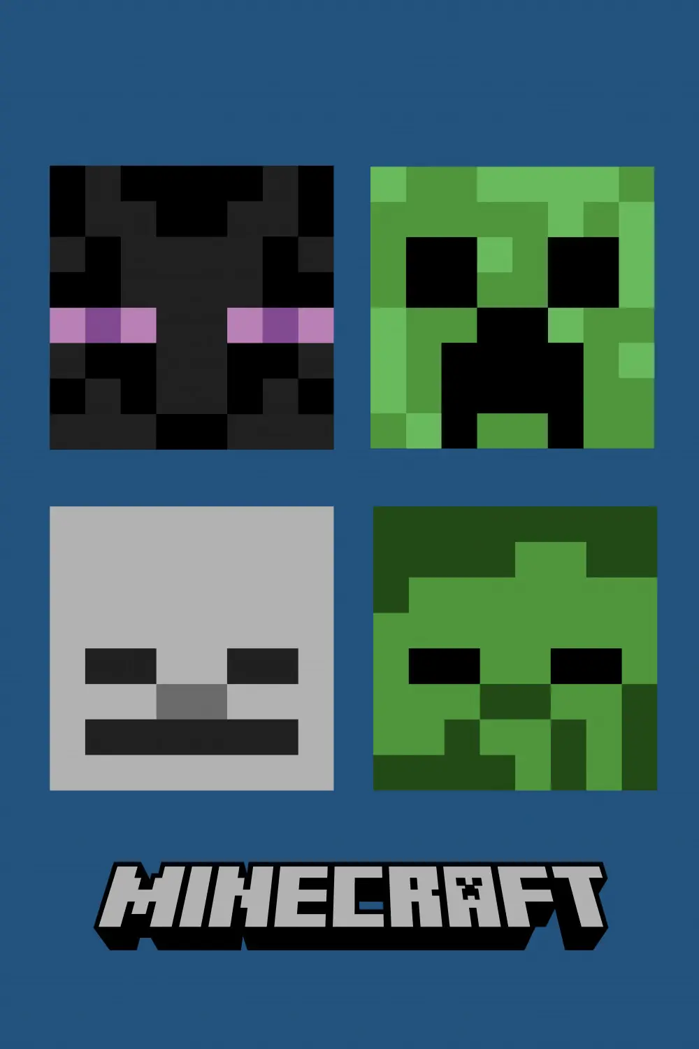 Minecraft Hostile Mobs flaušová deka 100*150cm produktová fotografia