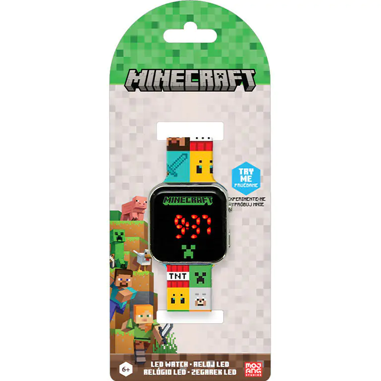 Minecraft LED hodinky produktová fotografia