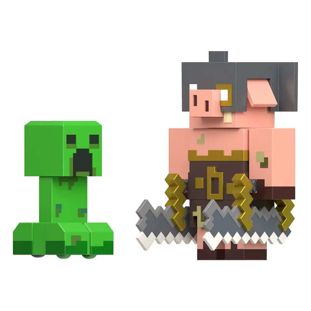 Minecraft Legends Akčná Figúrka 2-Pack Creeper vs Piglin Bruiser 8 cm produktová fotografia