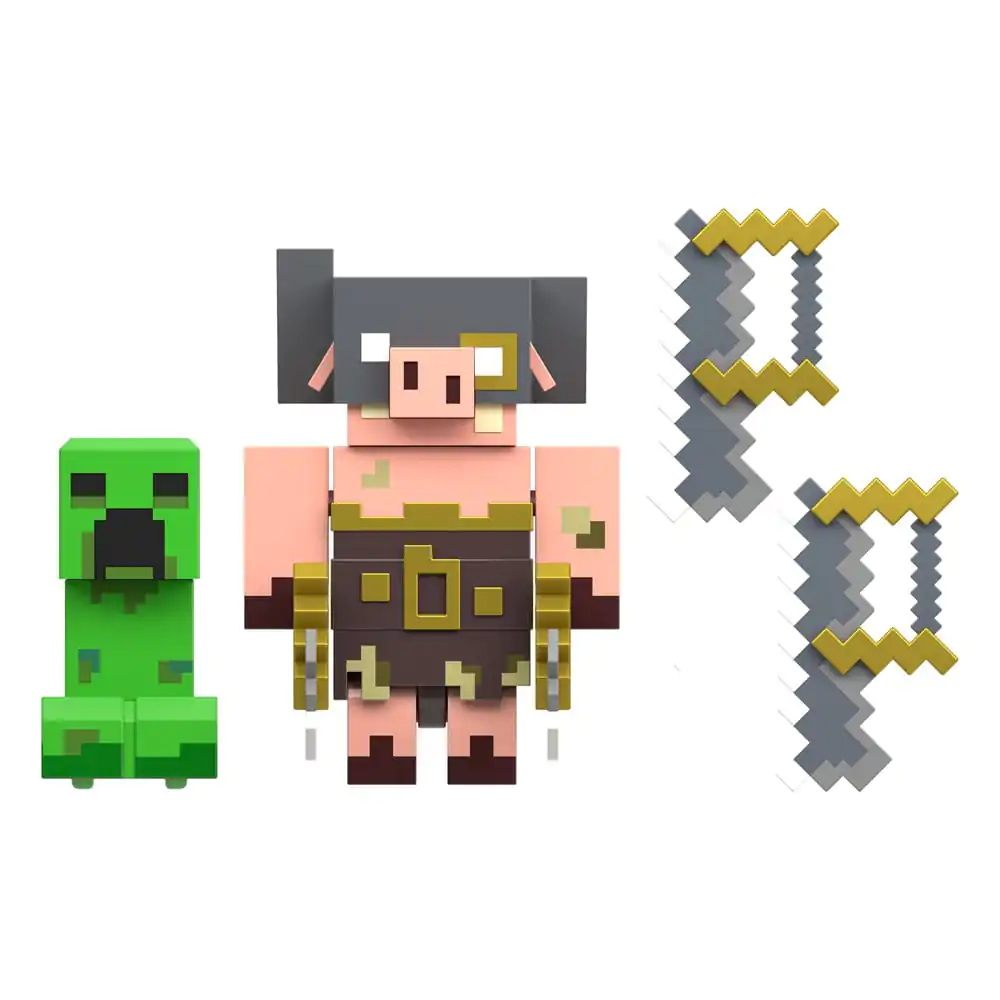 Minecraft Legends Akčná Figúrka 2-Pack Creeper vs Piglin Bruiser 8 cm produktová fotografia