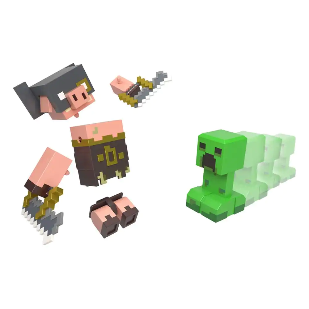 Minecraft Legends Akčná Figúrka 2-Pack Creeper vs Piglin Bruiser 8 cm produktová fotografia