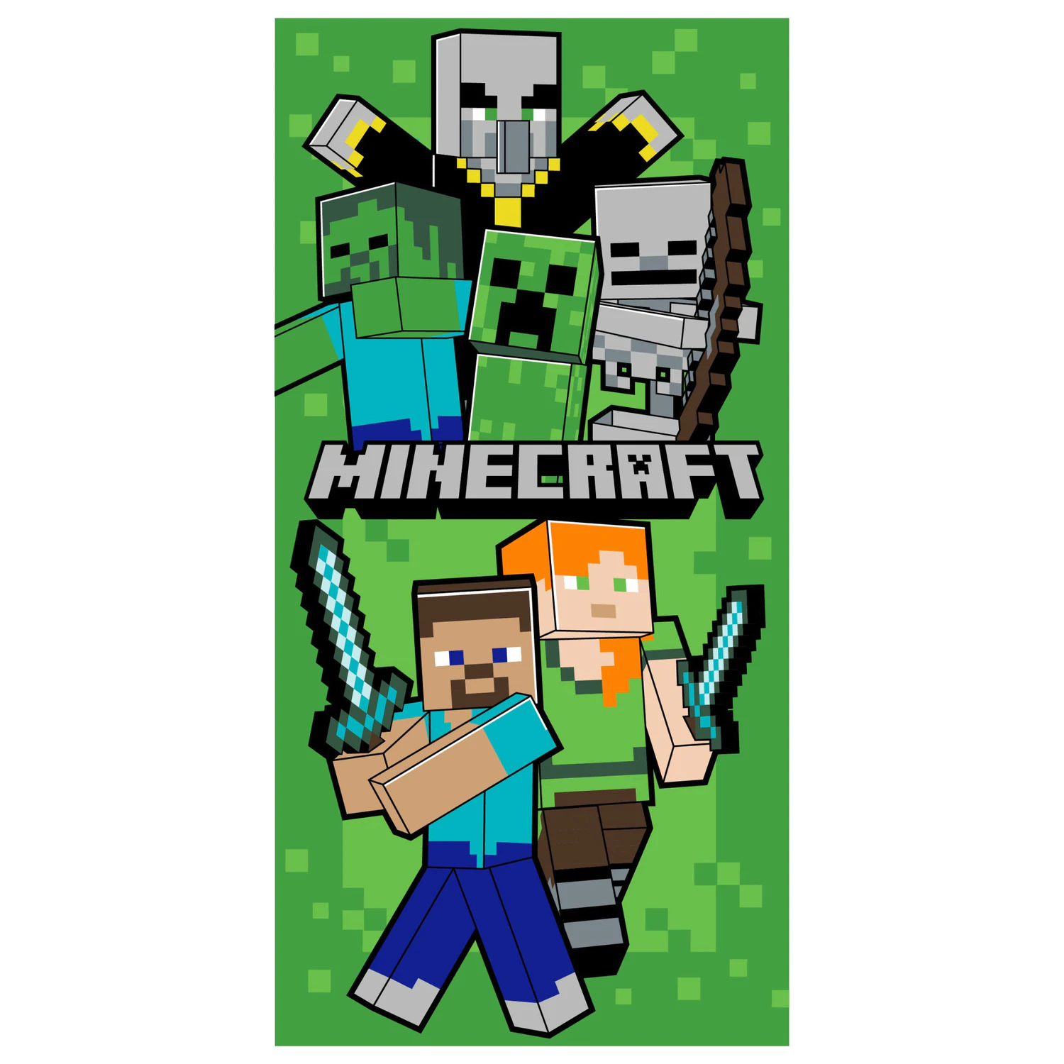 Minecraft Let's Survive uterák 70x140cm produktová fotografia