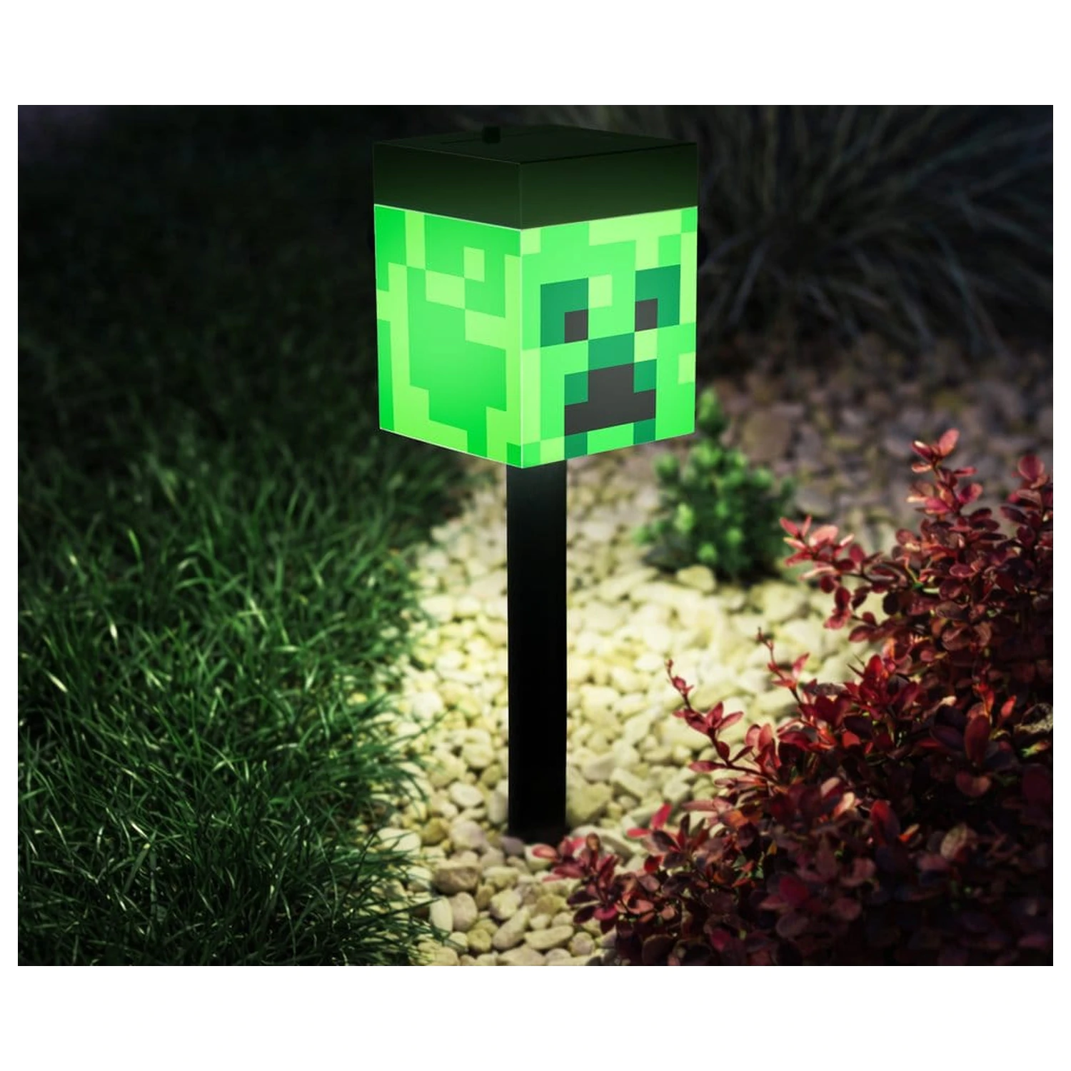 Minecraft LunaGlo solárna zapichovacia lampa Creeper produktová fotografia