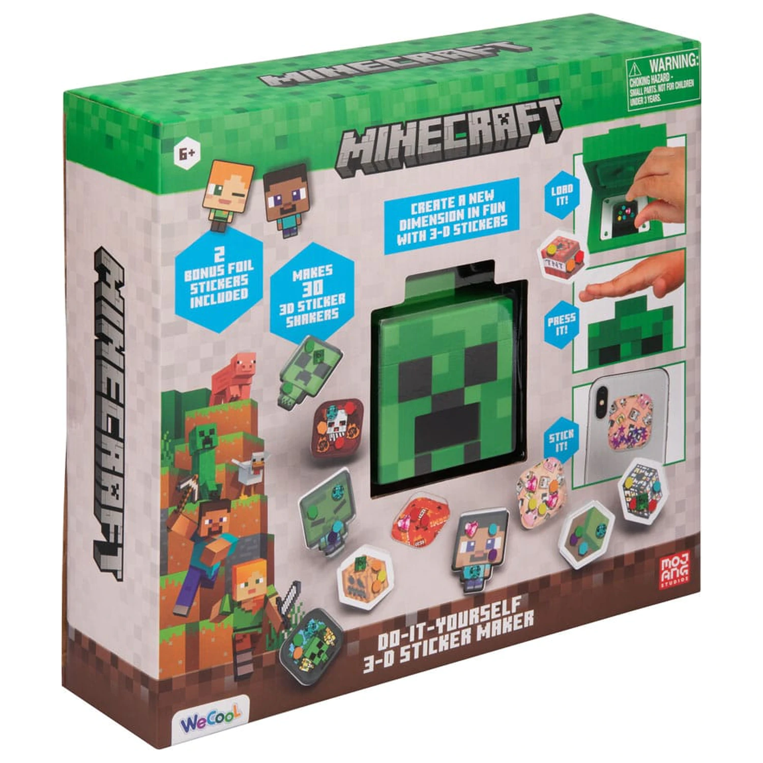 Minecraft 3D výrobca nálepiek produktová fotografia