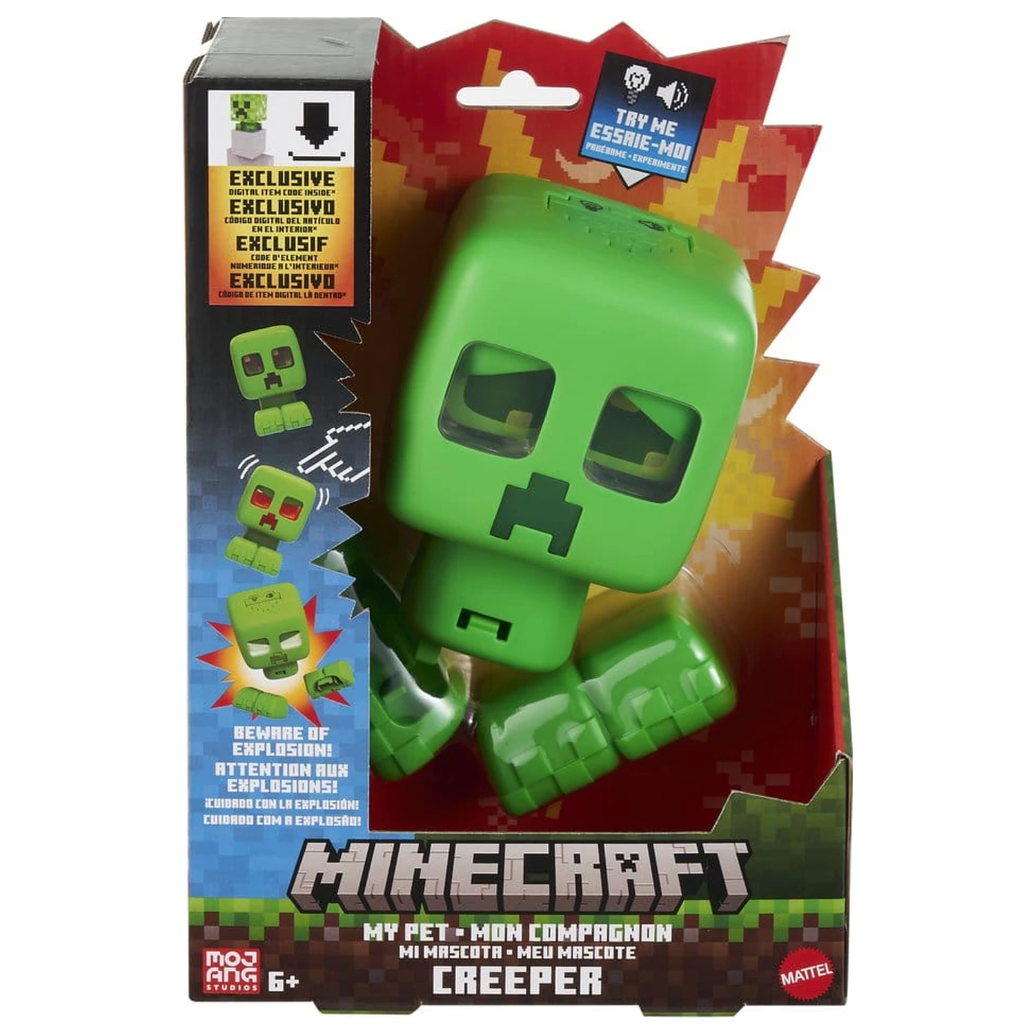 Minecraft Interaktívna figúrka My Pet Creeper 14 cm produktová fotografia
