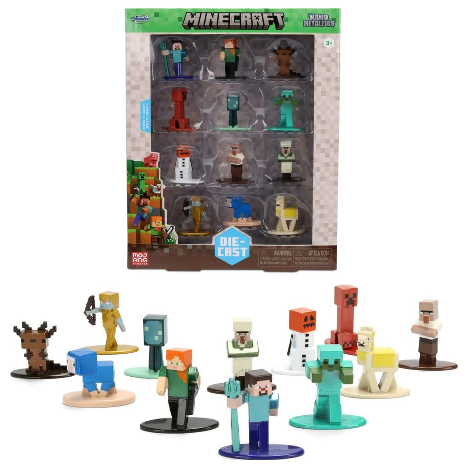 Minecraft Nano Metalfigs Mini figúrky 12 kusov produktová fotografia