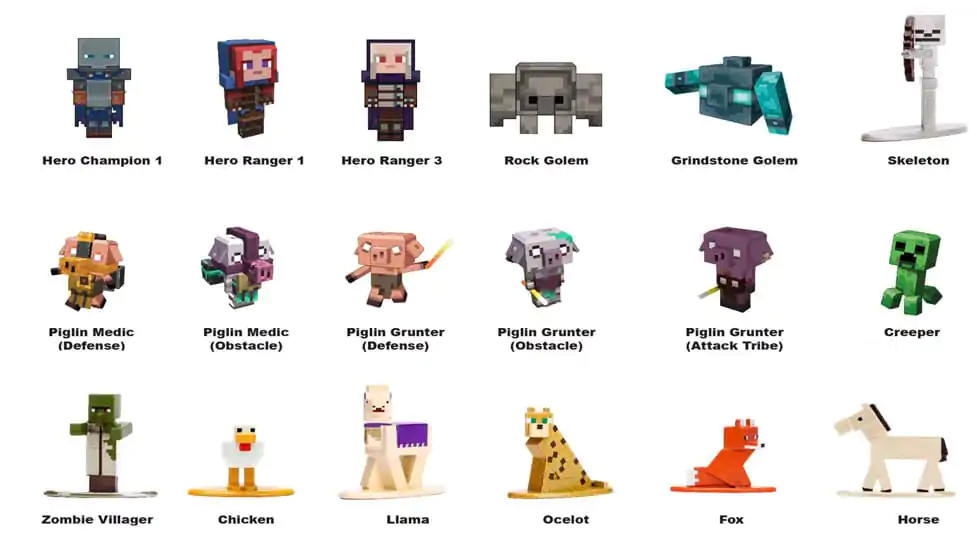 Minecraft Nano Metalfigs Diecast Mini Figúrky 18-Pack Wave 9 4 cm produktová fotografia