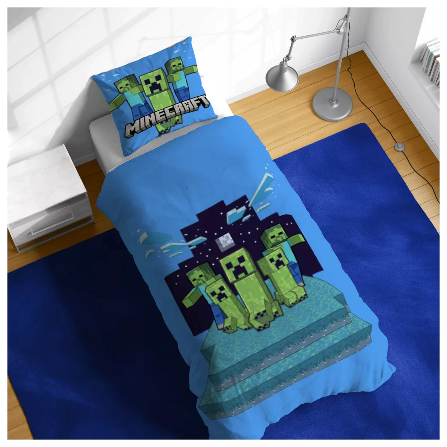 Minecraft Nočné schémy obliečka na paplón produktová fotografia