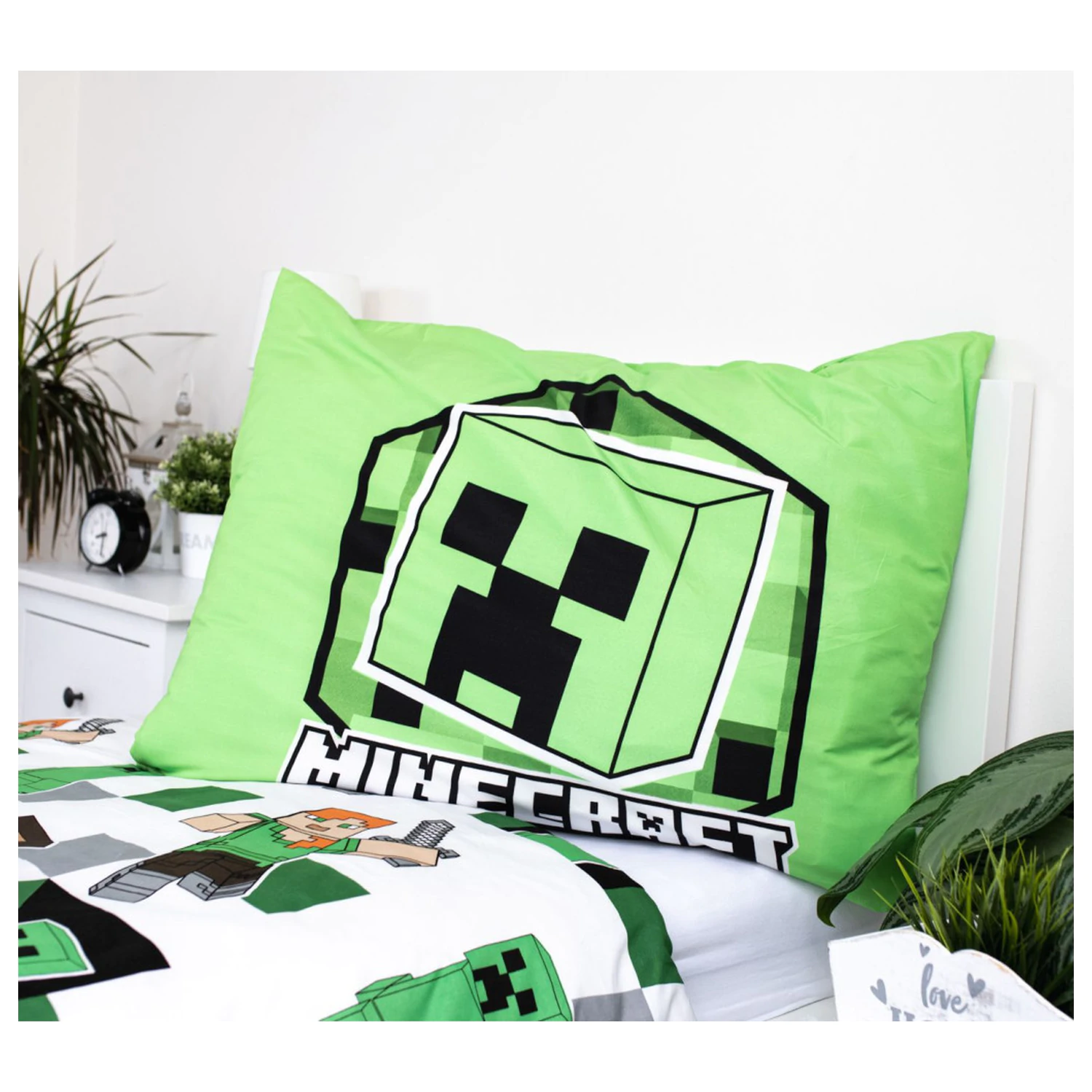 Minecraft Out of the Box mikrovláknová obliečka na paplón produktová fotografia