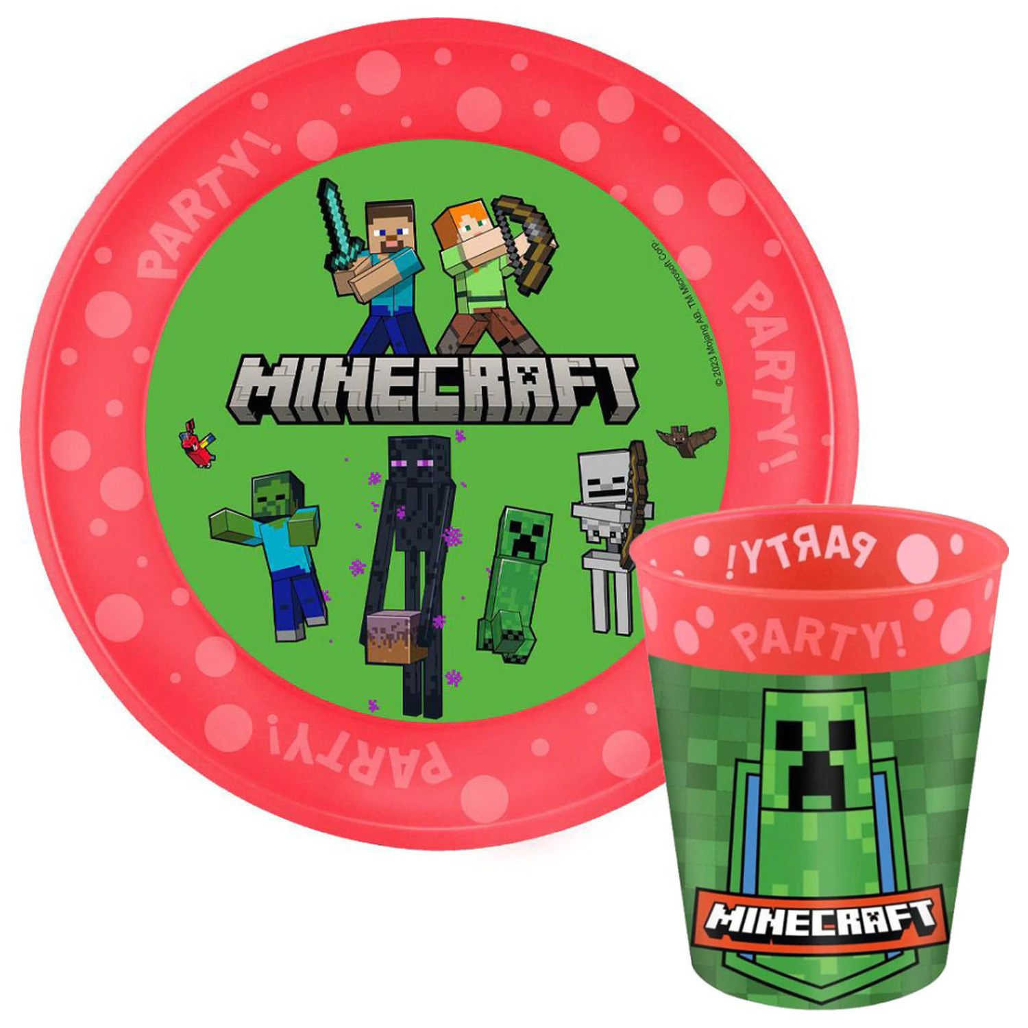 Minecraft Party mikro plastový set produktová fotografia