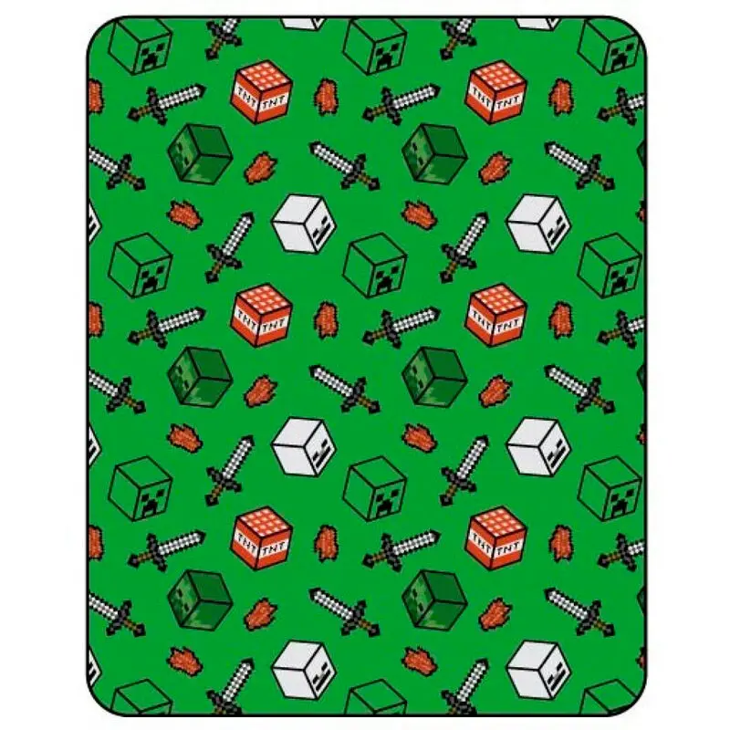 Minecraft koralová deka produktová fotografia