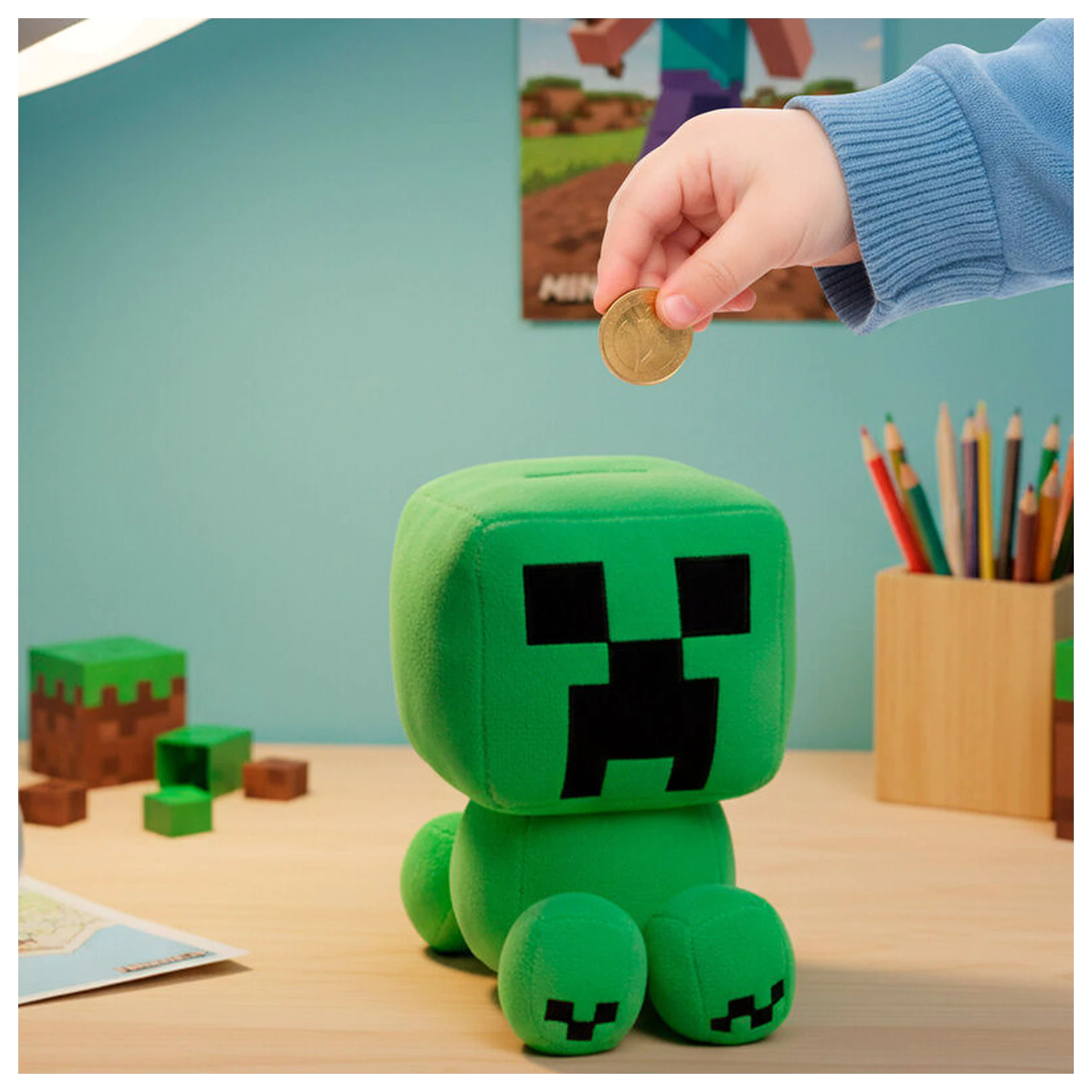 Minecraft plyšová pokladnička 20 cm produktová fotografia