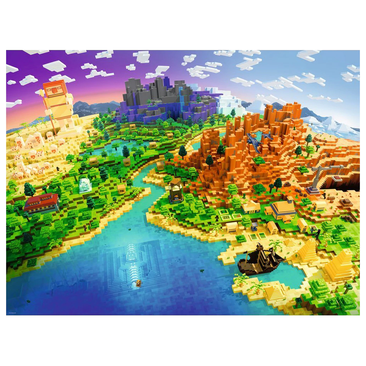 Minecraft puzzle 1500ks produktová fotografia