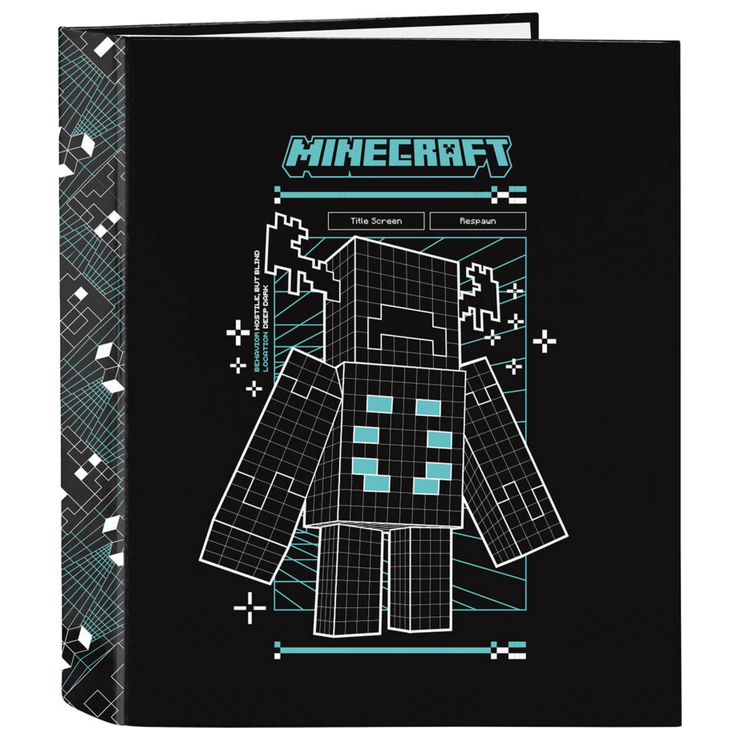 Minecraft A4 kartónový 4-krúžkový zakladač na dokumenty produktová fotografia