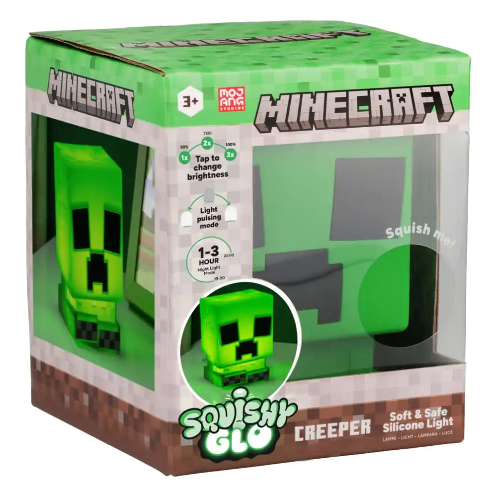 Minecraft Squishy Glo Silicon Light Creeper Silikónové svetlo - stláčacia hračka 15 cm produktová fotografia