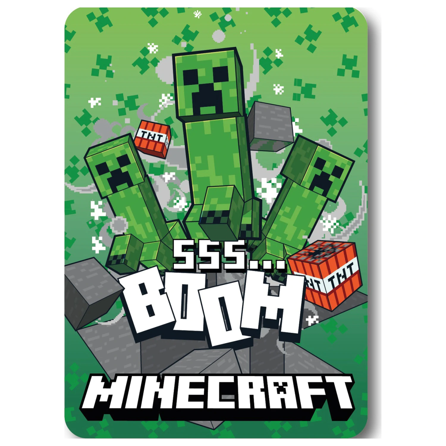 Minecraft SSS Boom fleecová deka produktová fotografia