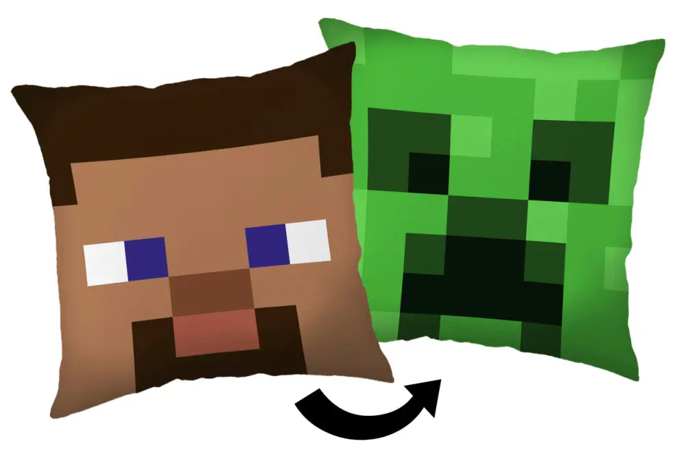 Minecraft Steve Creeper vankúš, dekoračný vankúš 40*40 cm produktová fotografia