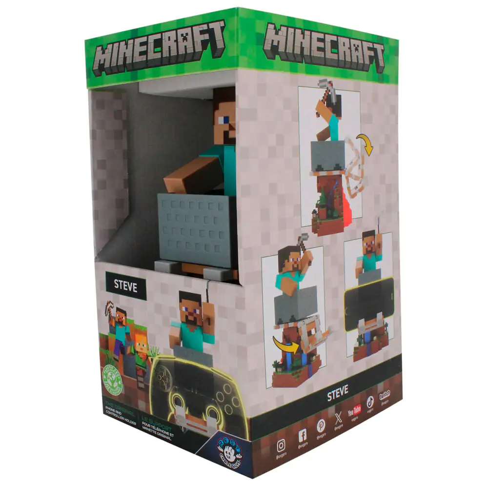 Minecraft Steve upevňovací držiak Cable guy 20 cm produktová fotografia