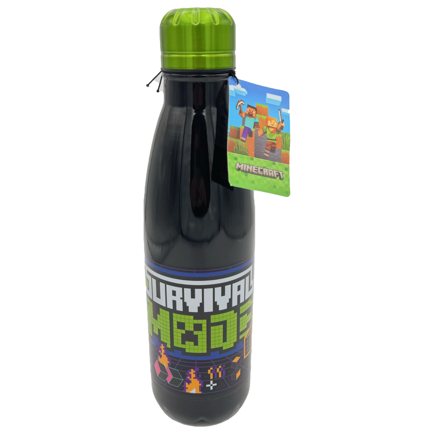 Minecraft Survival Mode nerezová oceľ fľaša produktová fotografia